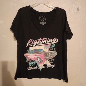 Obsessive Love Short Sleeve Muscle Car Graphic Cotton T-Shirt Size 3X NWOT